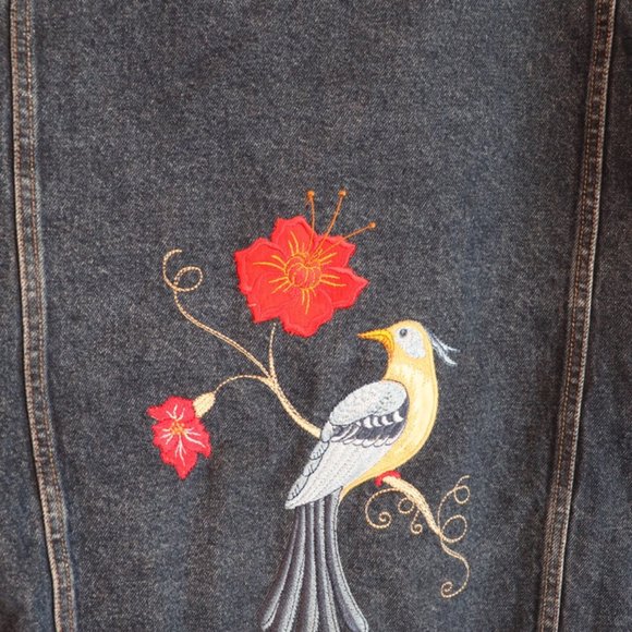 Wrangler Hero Embroidered Jean Jacket Size M - Picture 2 of 6